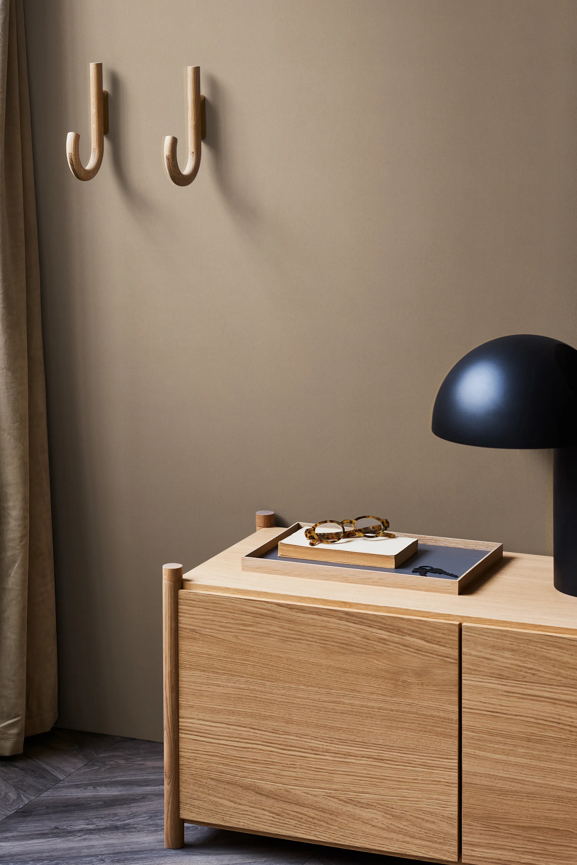 Hook hook 19 cm, Oak-brass Gejst