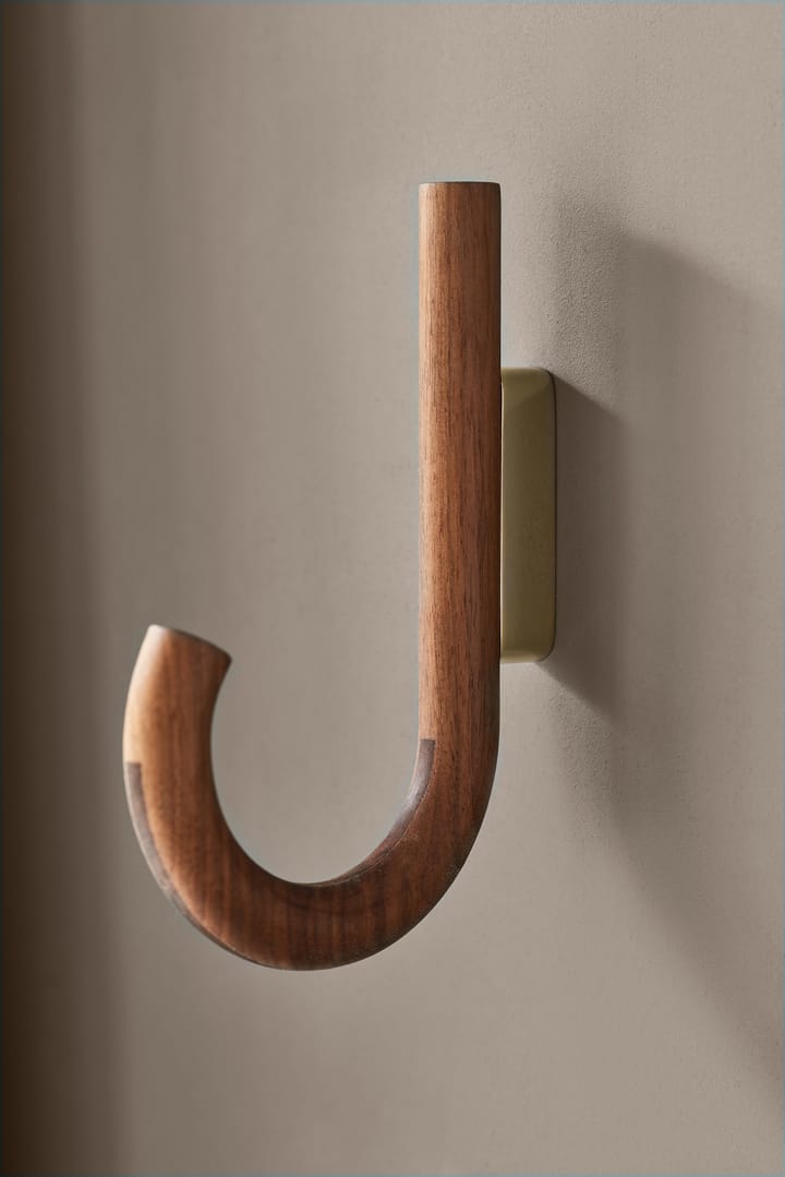 Hook hook 19 cm - Walnut-brass - Gejst