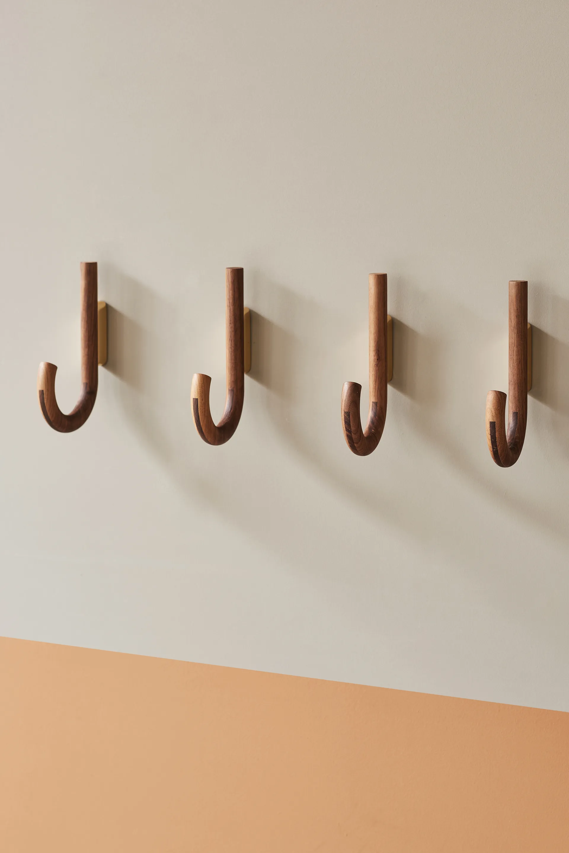 Hook hook 19 cm, Walnut-brass Gejst