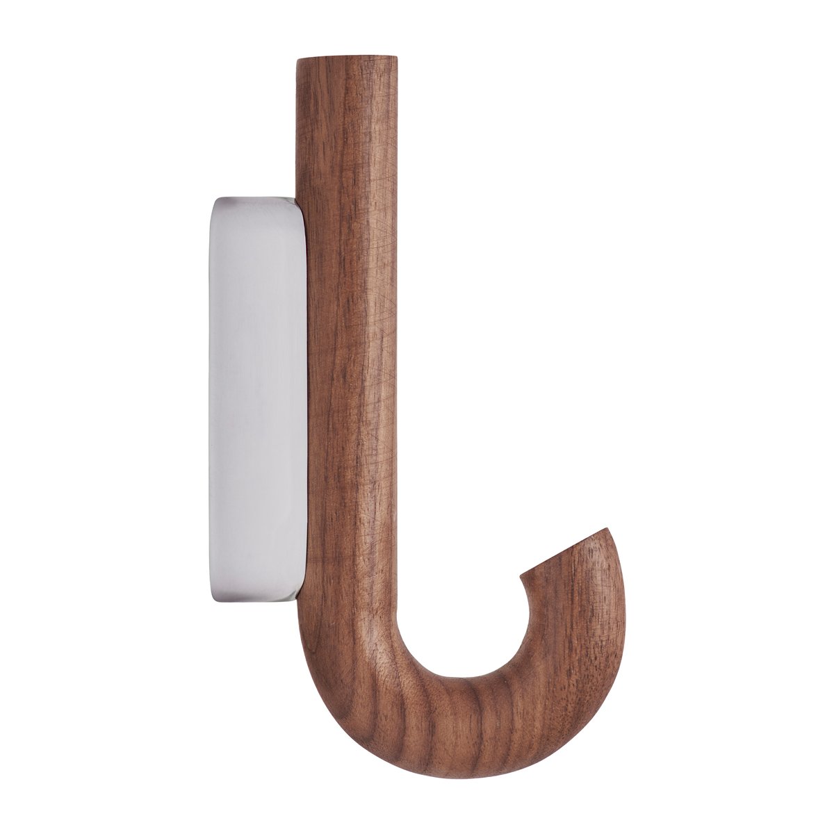 Gejst Hook hook mini 13.3 cm Walnut-Chrome | Scandinavian Design | Clothes hooks & hangers | Brown