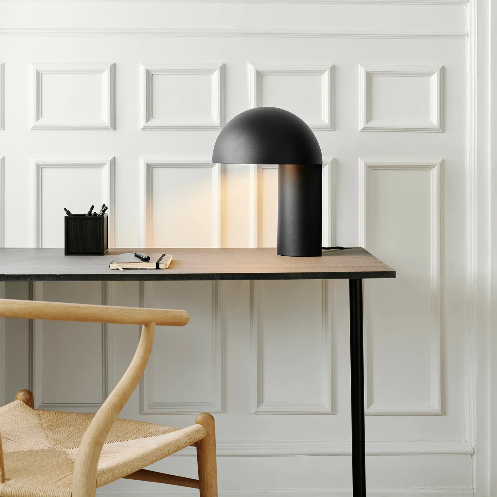 Leery table lamp 40 cm, black Gejst