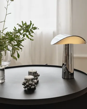 Lium portable table lamp 22.5 cm - Chrome - Gejst