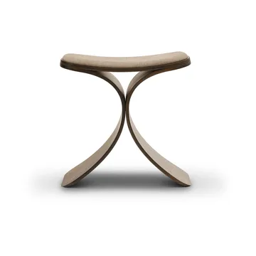 Luno stool 48x28x72 cm - Dark oak–dark beige textile - Gejst
