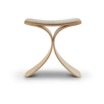 Luno stool 48x28x72 cm - Oak-beige textile - Gejst