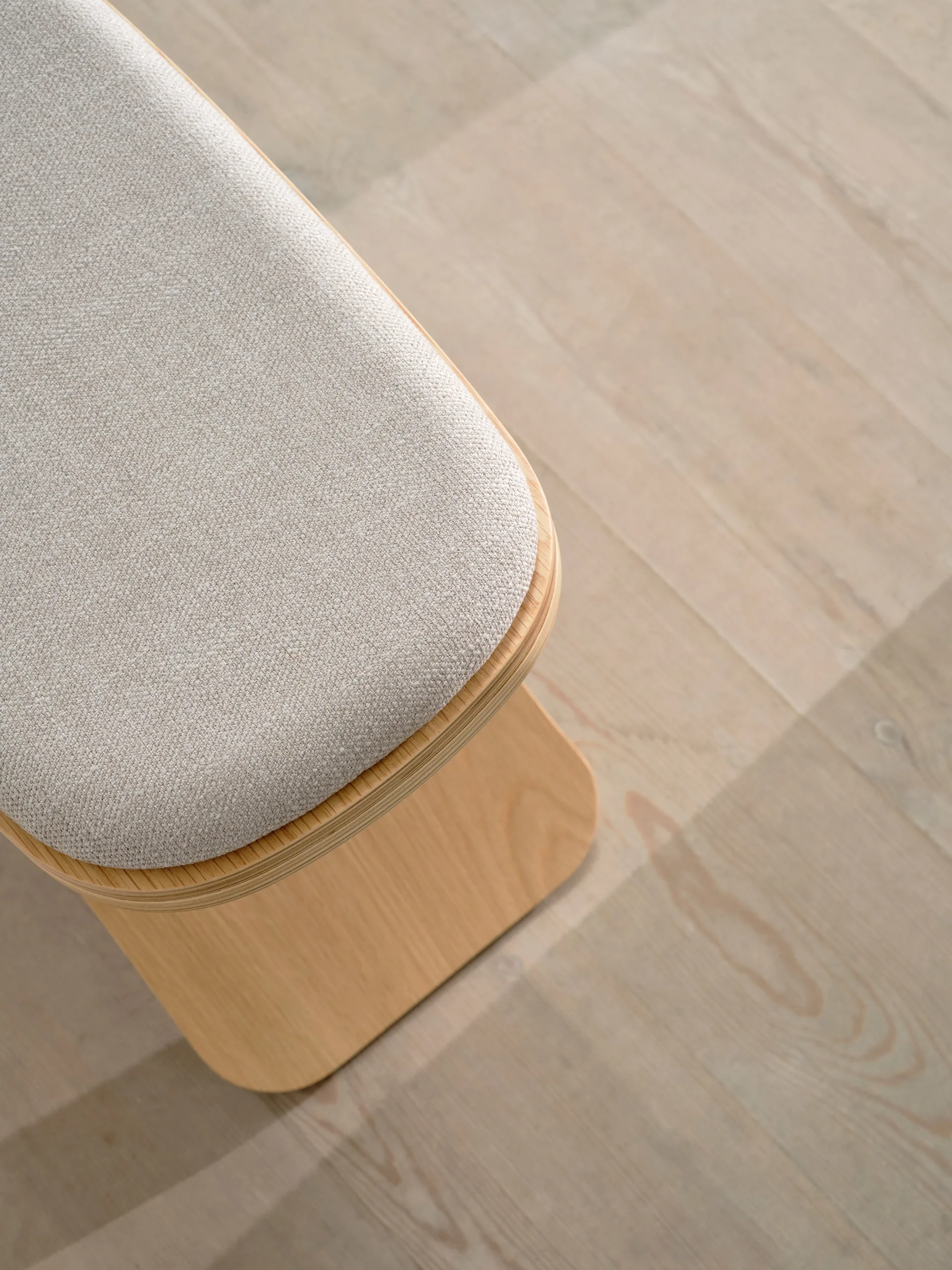 Luno stool 48x28x72 cm, Oak-beige textile Gejst
