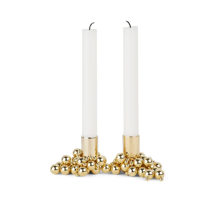 Molekyl candlestick 2 - brass - Gejst