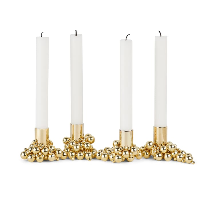 Molekyl candlestick 4 - Brass - Gejst