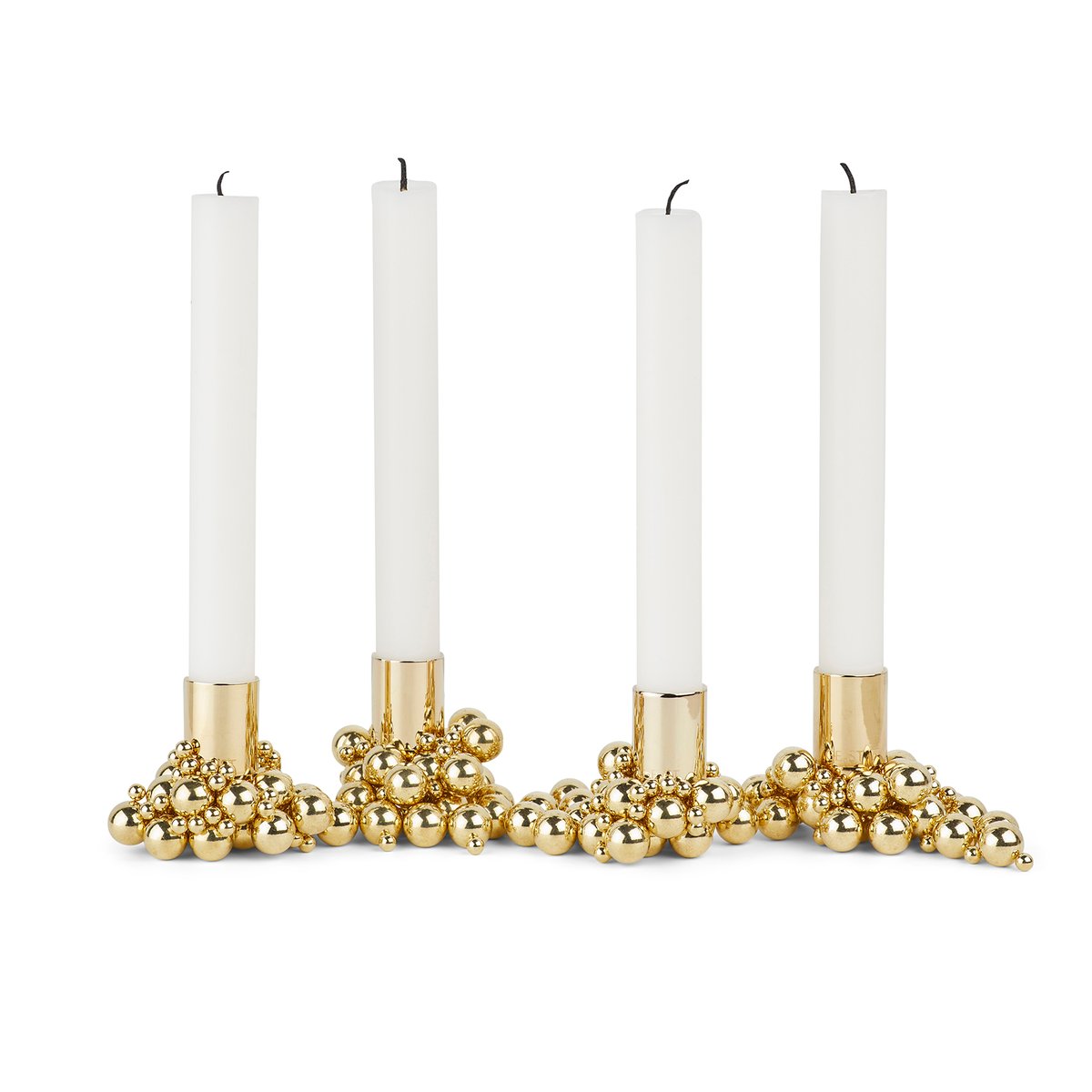 Gejst Molekyl candlestick 4 Brass | Scandinavian Design | Candle holders | Gold-coloured