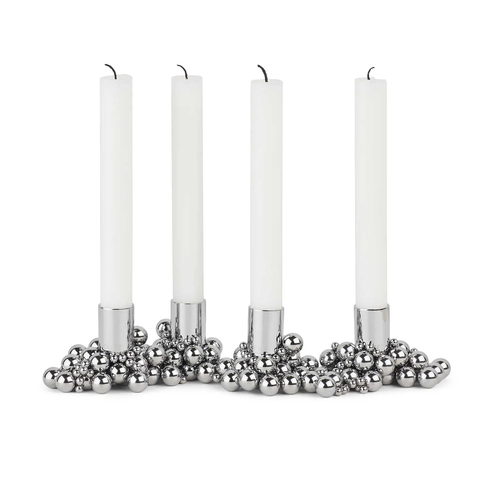 Molekyl candlestick 4, Chrome Gejst