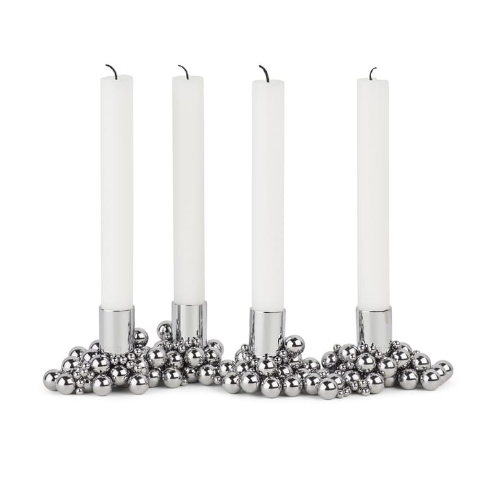 Molekyl candlestick 4 - Chrome - Gejst