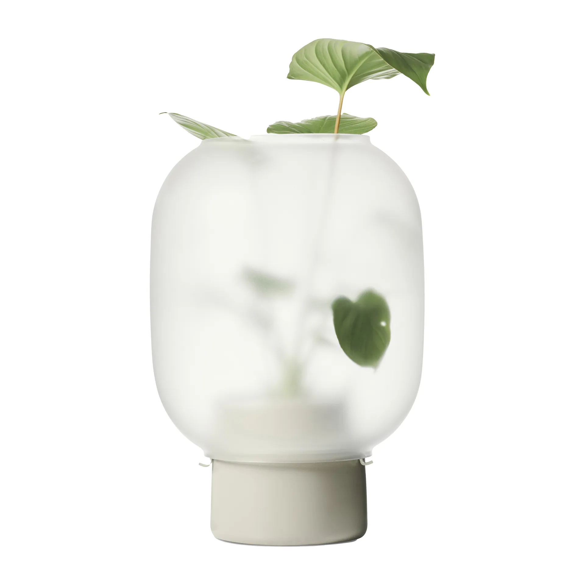 Nebl flower pot with frosted glass Ø26 cm, Grey Gejst