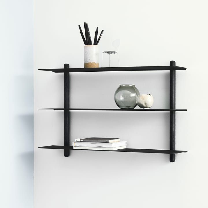 Nivo shelf A, Black-stained ash room-black Gejst
