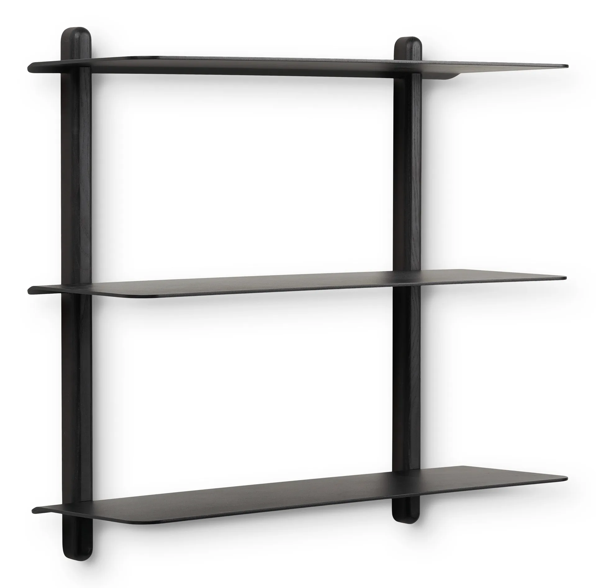 Nivo shelf A large, Black oiled ash-black Gejst