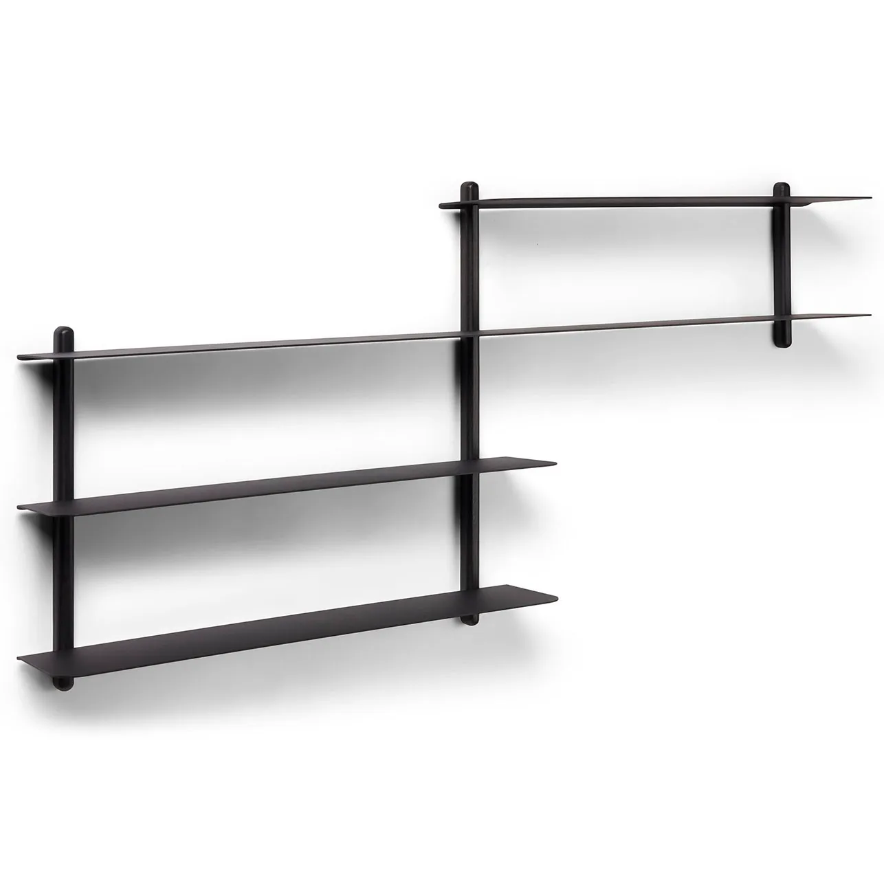 Nivo shelf B, Black-stained ash room-black Gejst