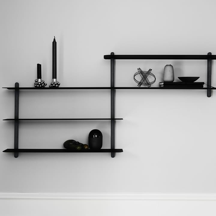 Nivo shelf B - Black-stained ash room-black - Gejst