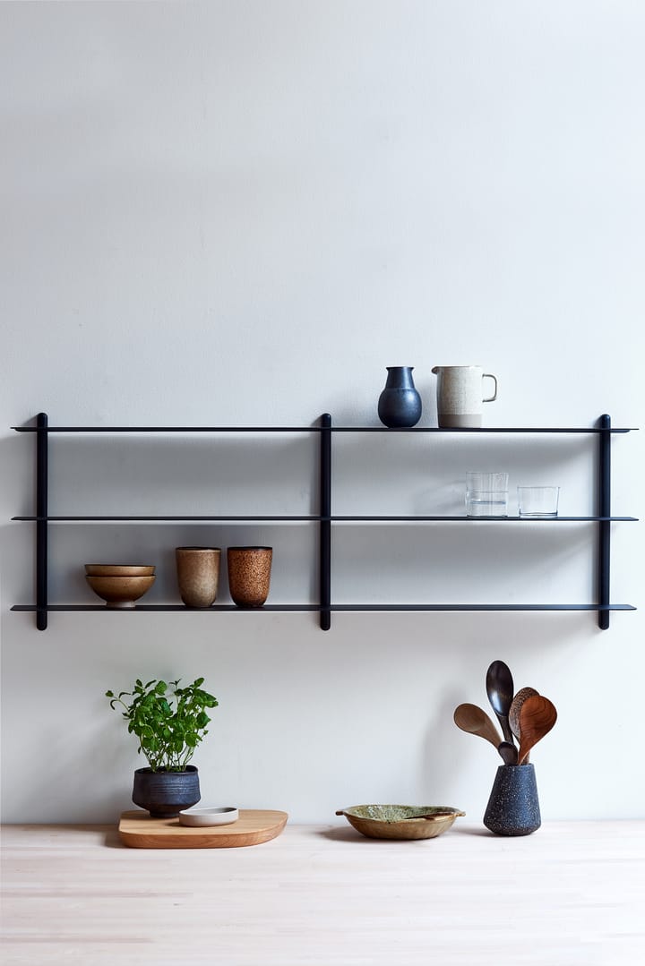 Nivo shelf D - Dark-stained ash-black - Gejst