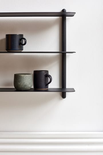 Nivo shelf D - Dark-stained ash-black - Gejst