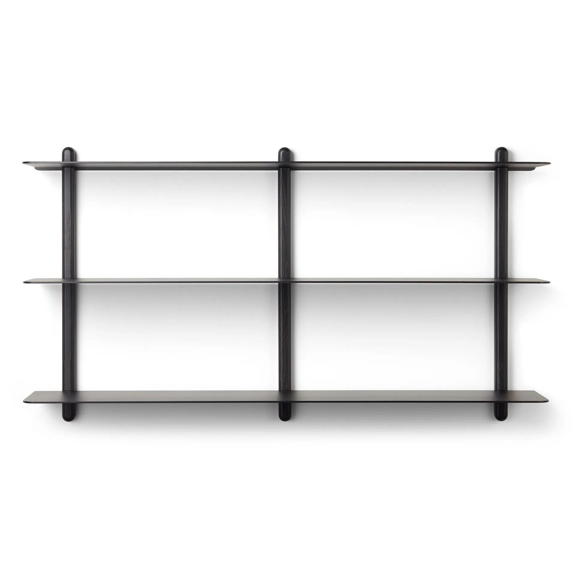 Nivo shelf D large, Dark-stained ash-black Gejst