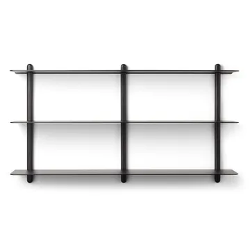 Nivo shelf D large - Dark-stained ash-black - Gejst