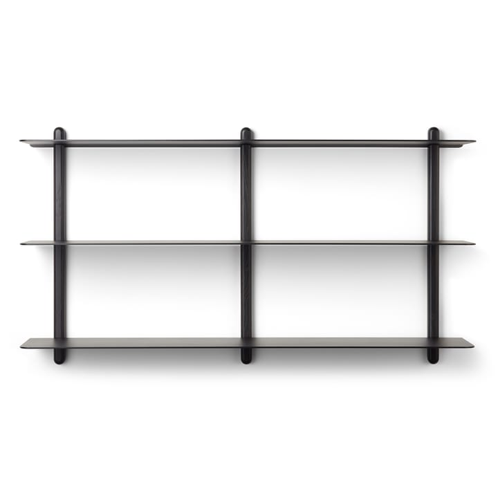 Nivo shelf D large - Dark-stained ash-black - Gejst