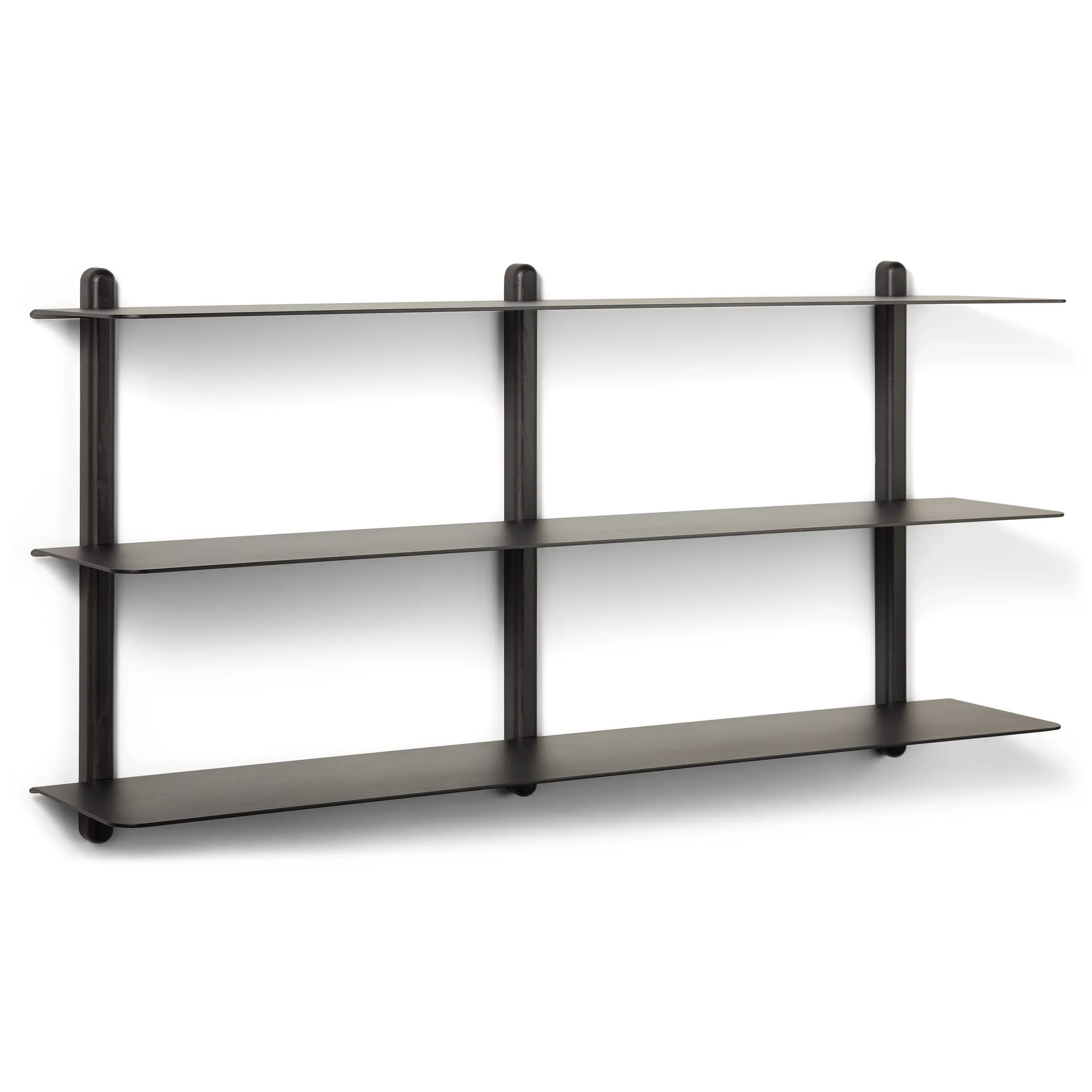 Nivo shelf D large, Dark-stained ash-black Gejst