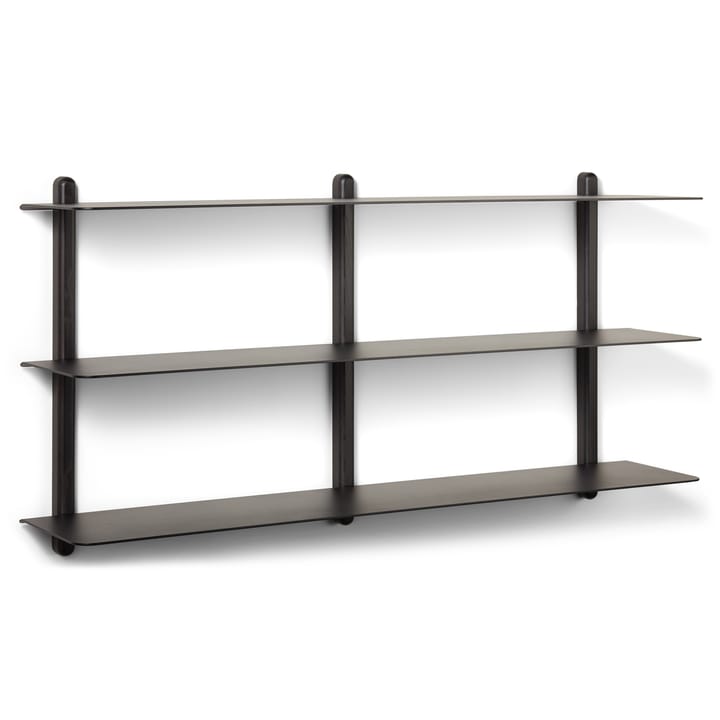 Nivo shelf D large - Dark-stained ash-black - Gejst