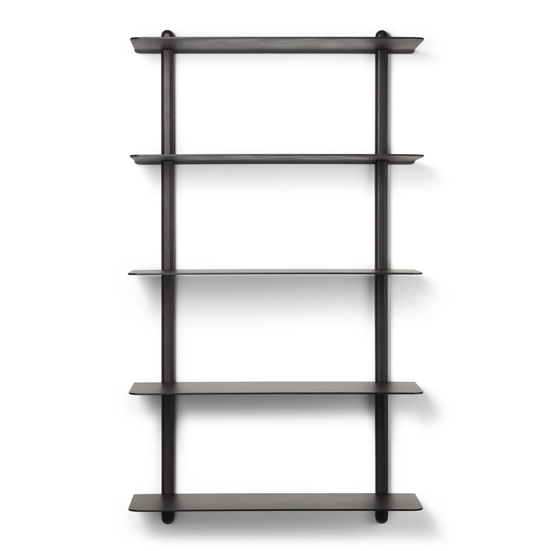Nivo shelf E large, Dark-stained ash-black Gejst