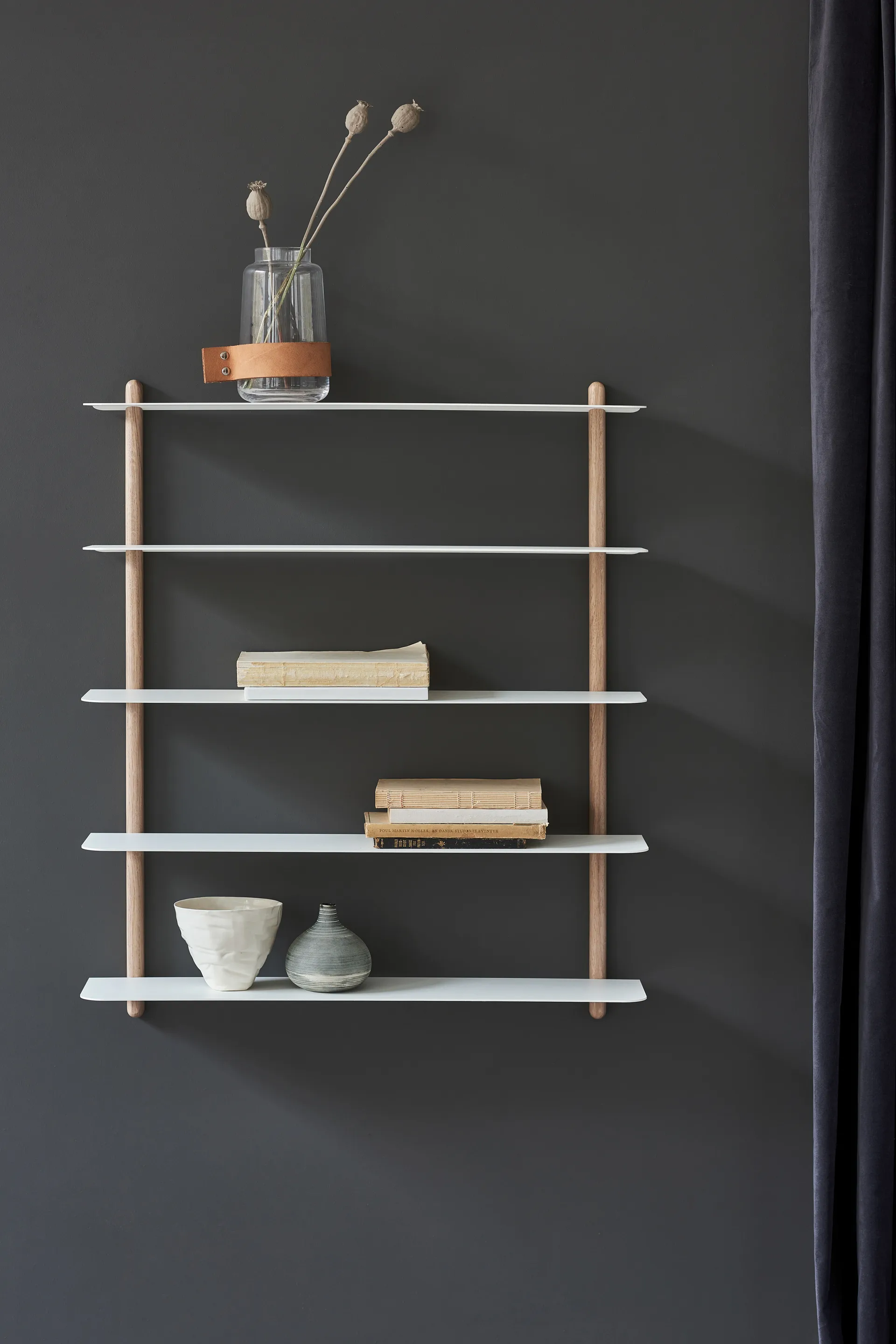 Nivo shelf E, Light oak-white Gejst