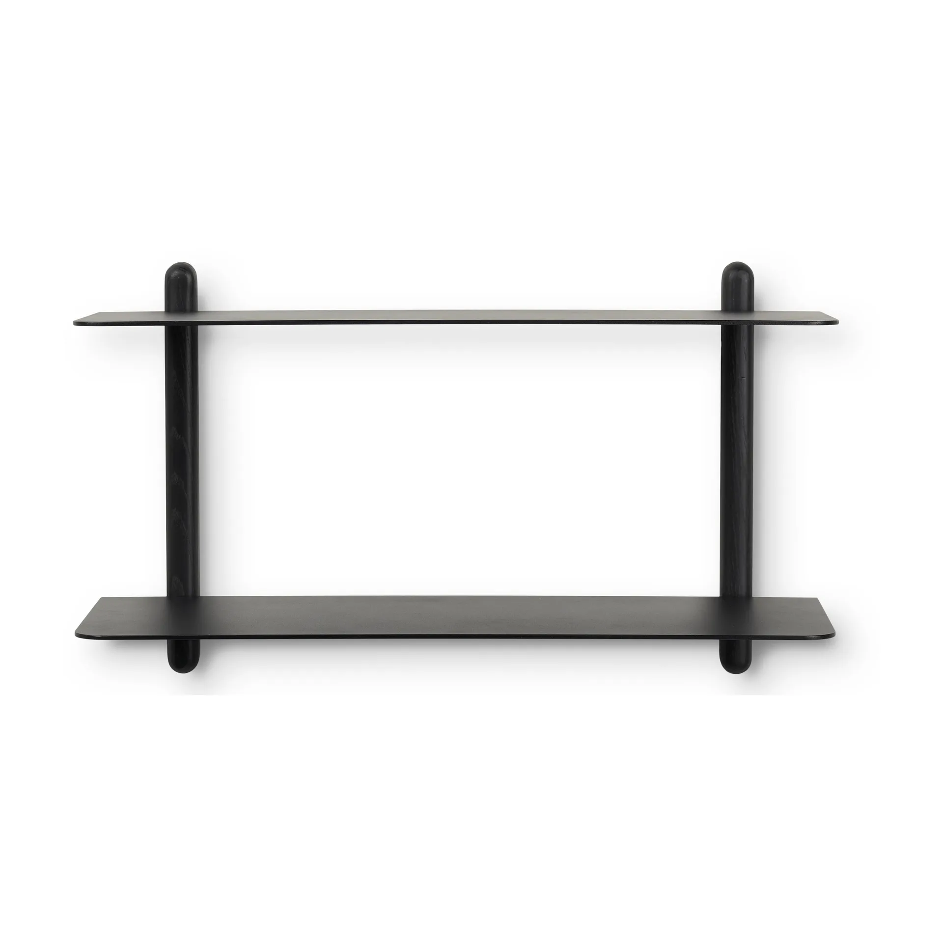 Nivo shelf F large, Black oiled ash-black Gejst