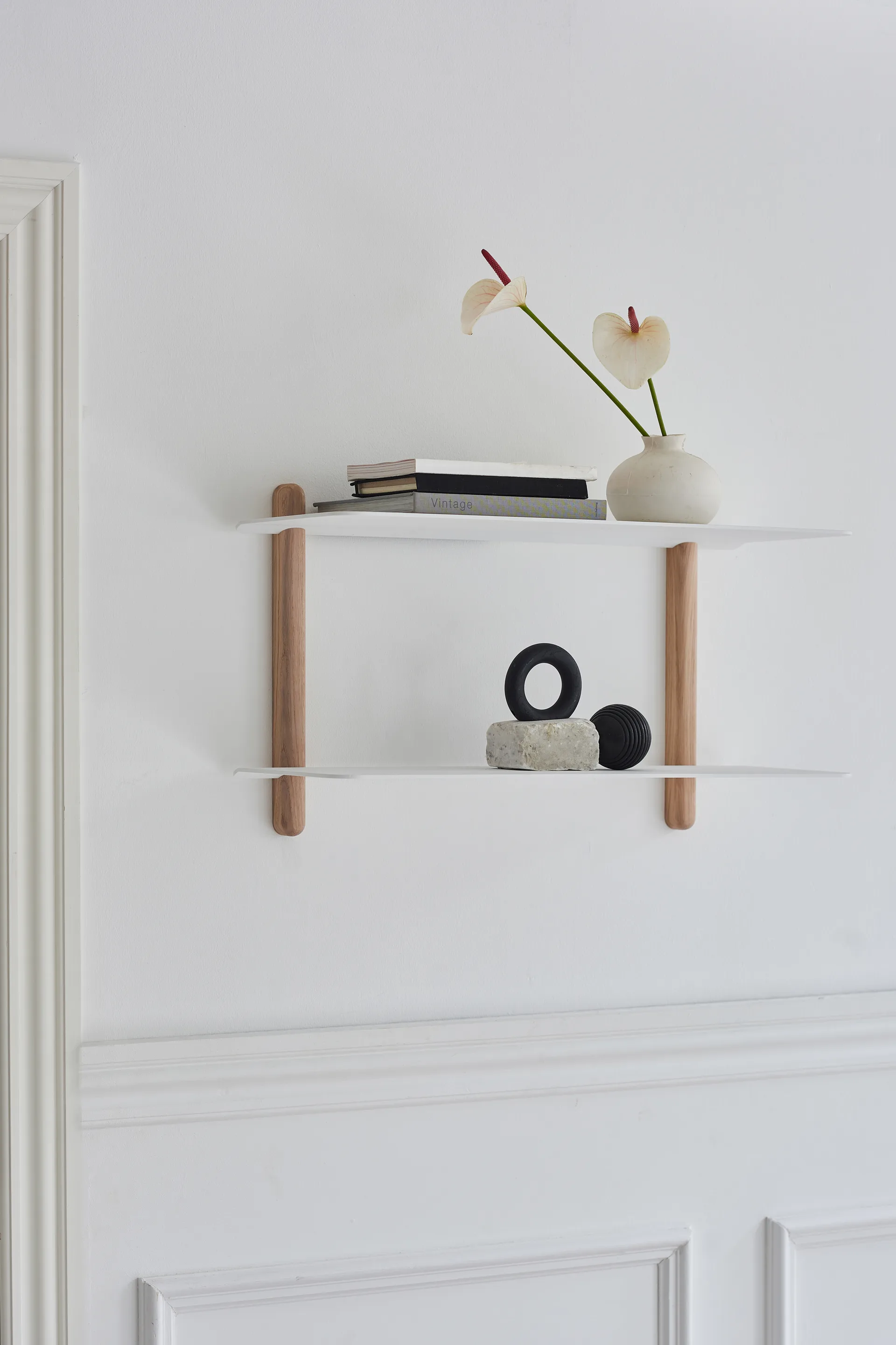 Nivo shelf F large, Light oak-white Gejst