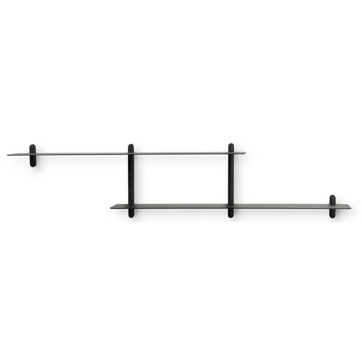 Gejst Nivo shelf H Dark-stained ash-black | Scandinavian Design | Shelves & shelving systems | Black
