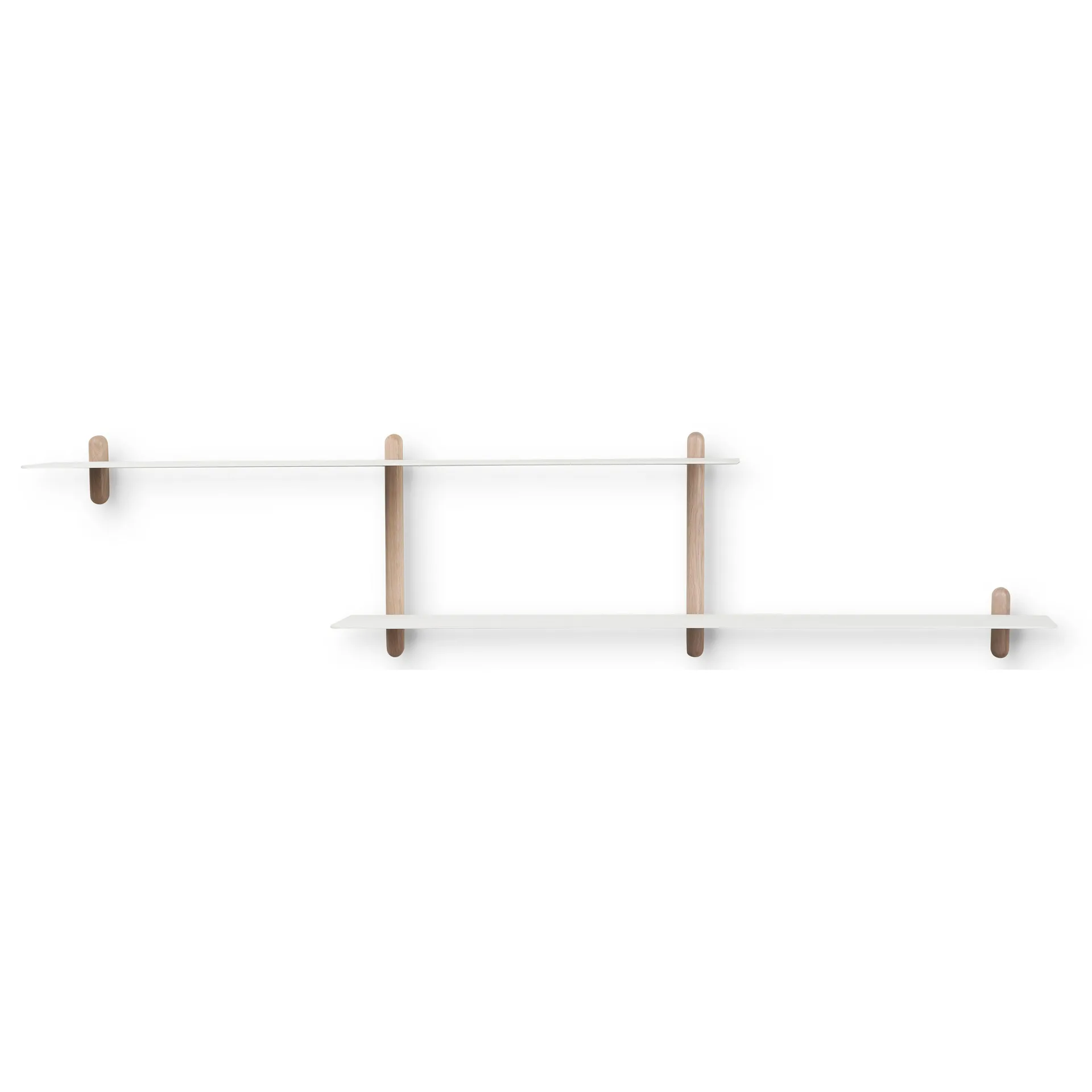 Nivo shelf H, Light oak-white Gejst