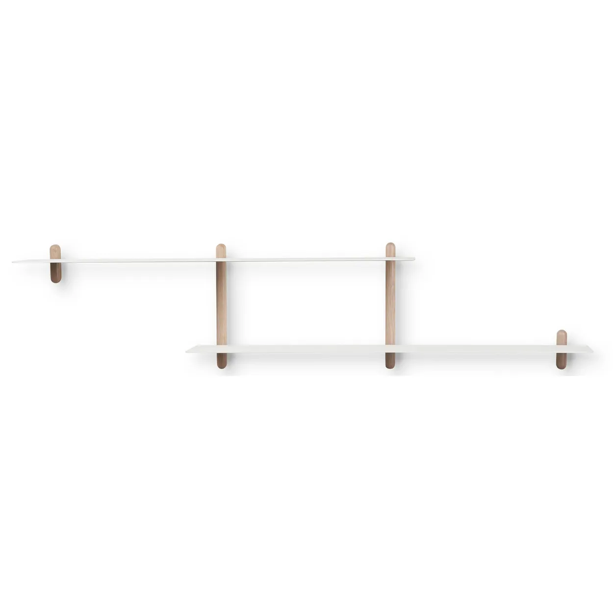 Gejst Nivo shelf H Light oak-white | Scandinavian Design | Shelves & shelving systems | White
