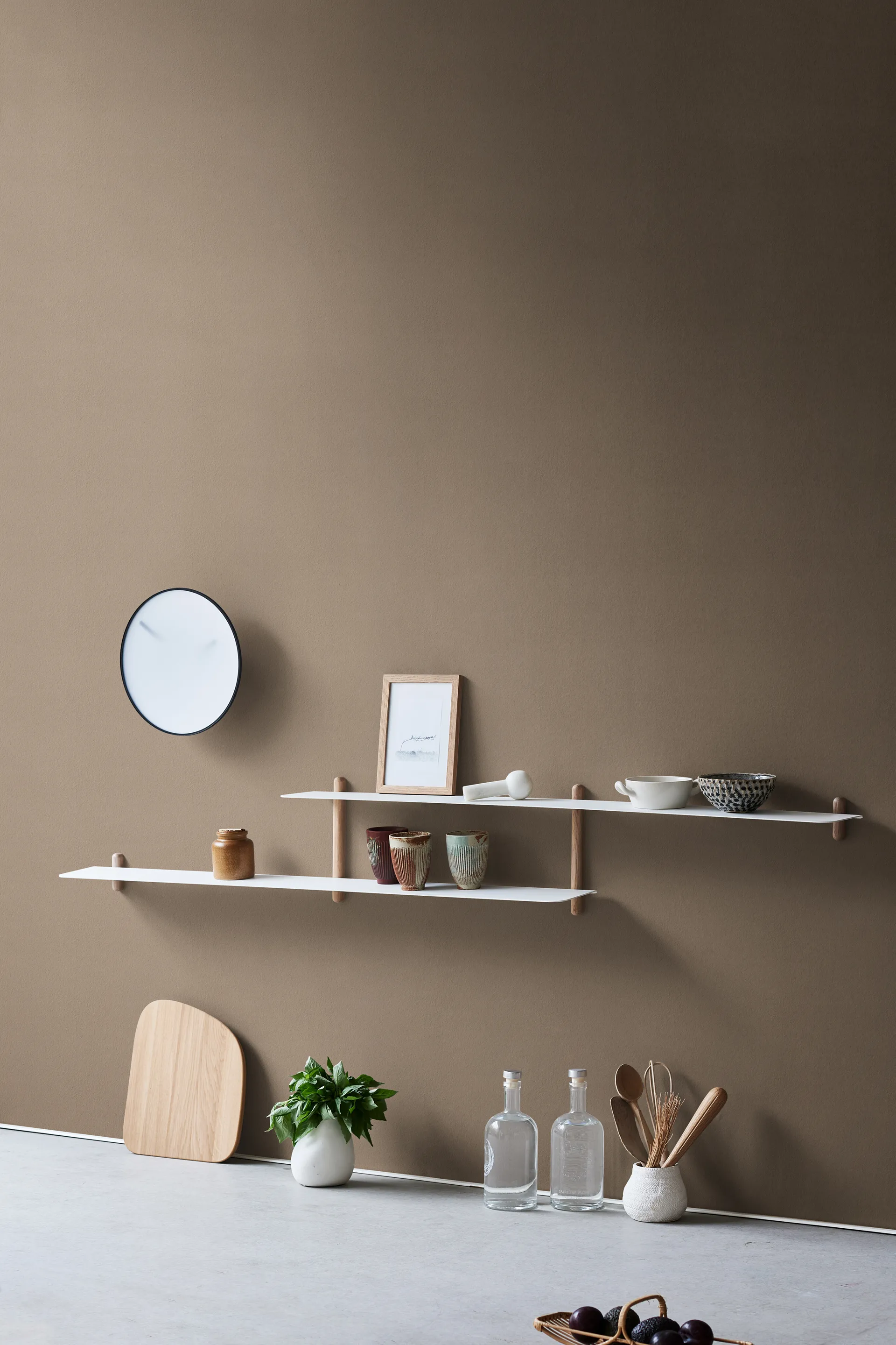 Nivo shelf H, Light oak-white Gejst