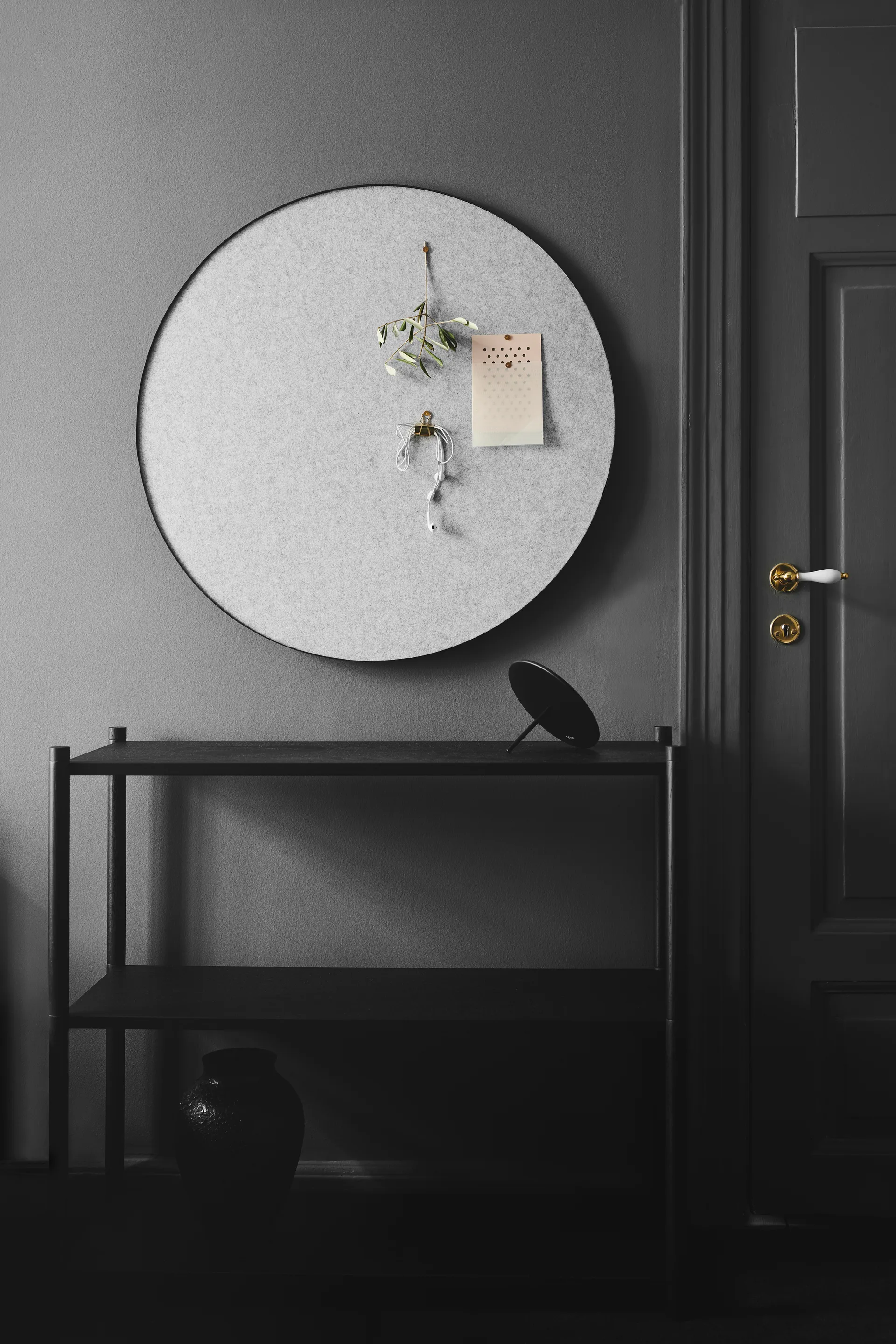 Retell pinboard Ø80 cm, Light grey Gejst