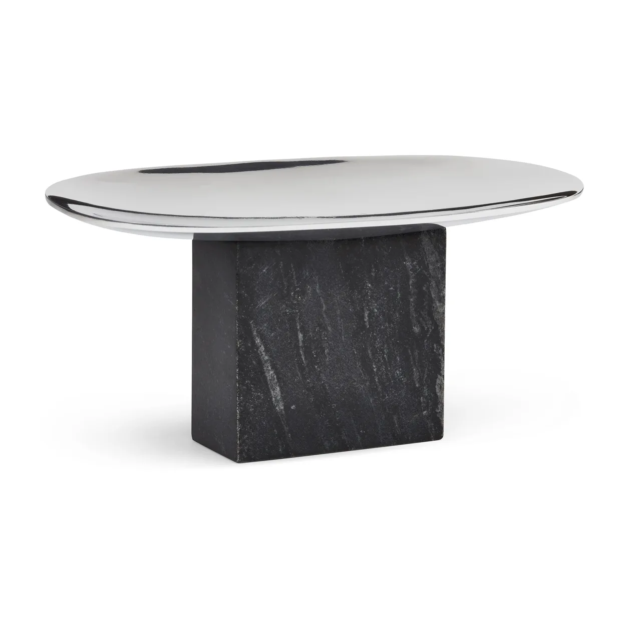 Gejst Sapoto bowl tray 15x25 cm Silver | Scandinavian Design | Serving bowls | Black