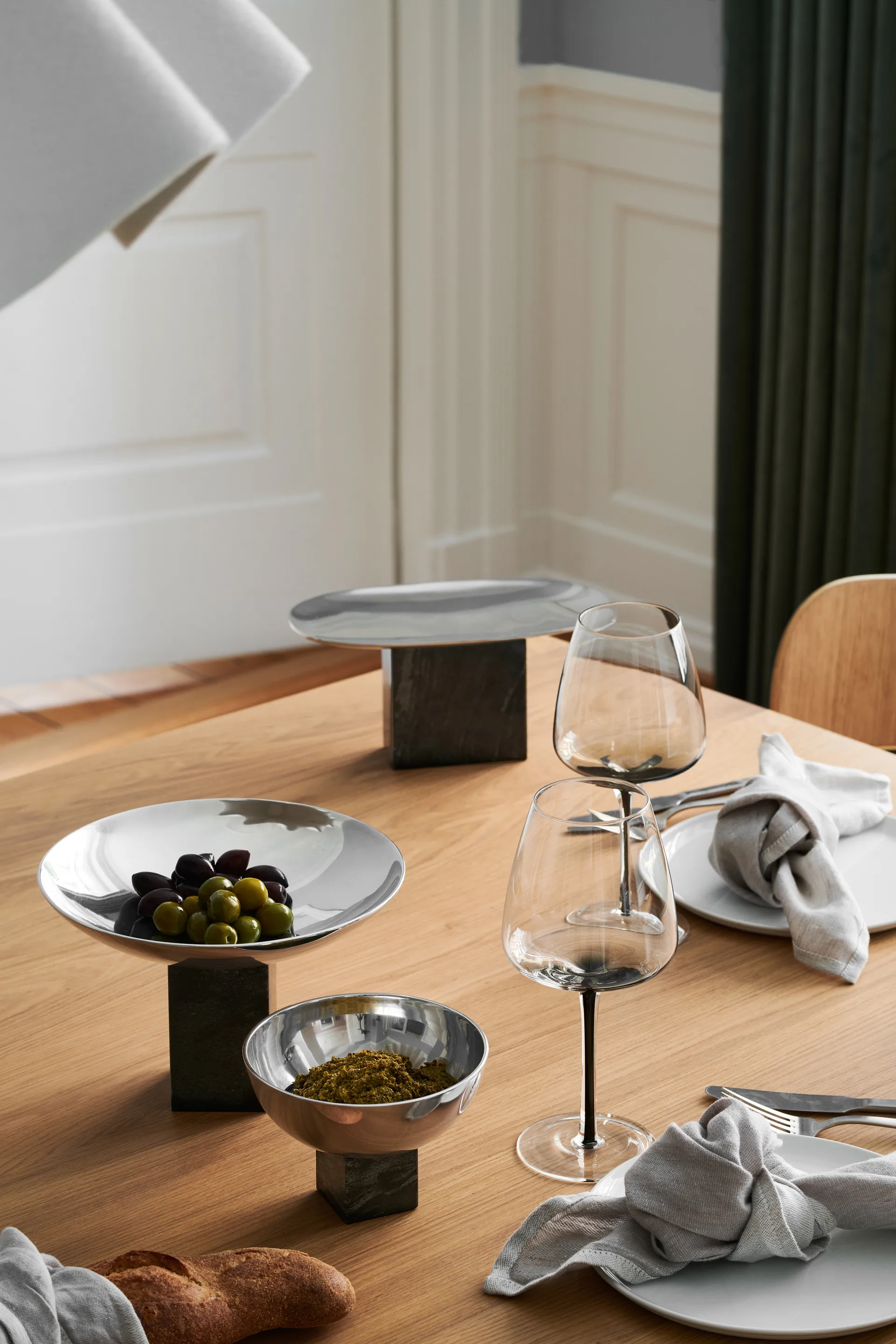 Sapoto bowl tray 15x25 cm, Silver Gejst