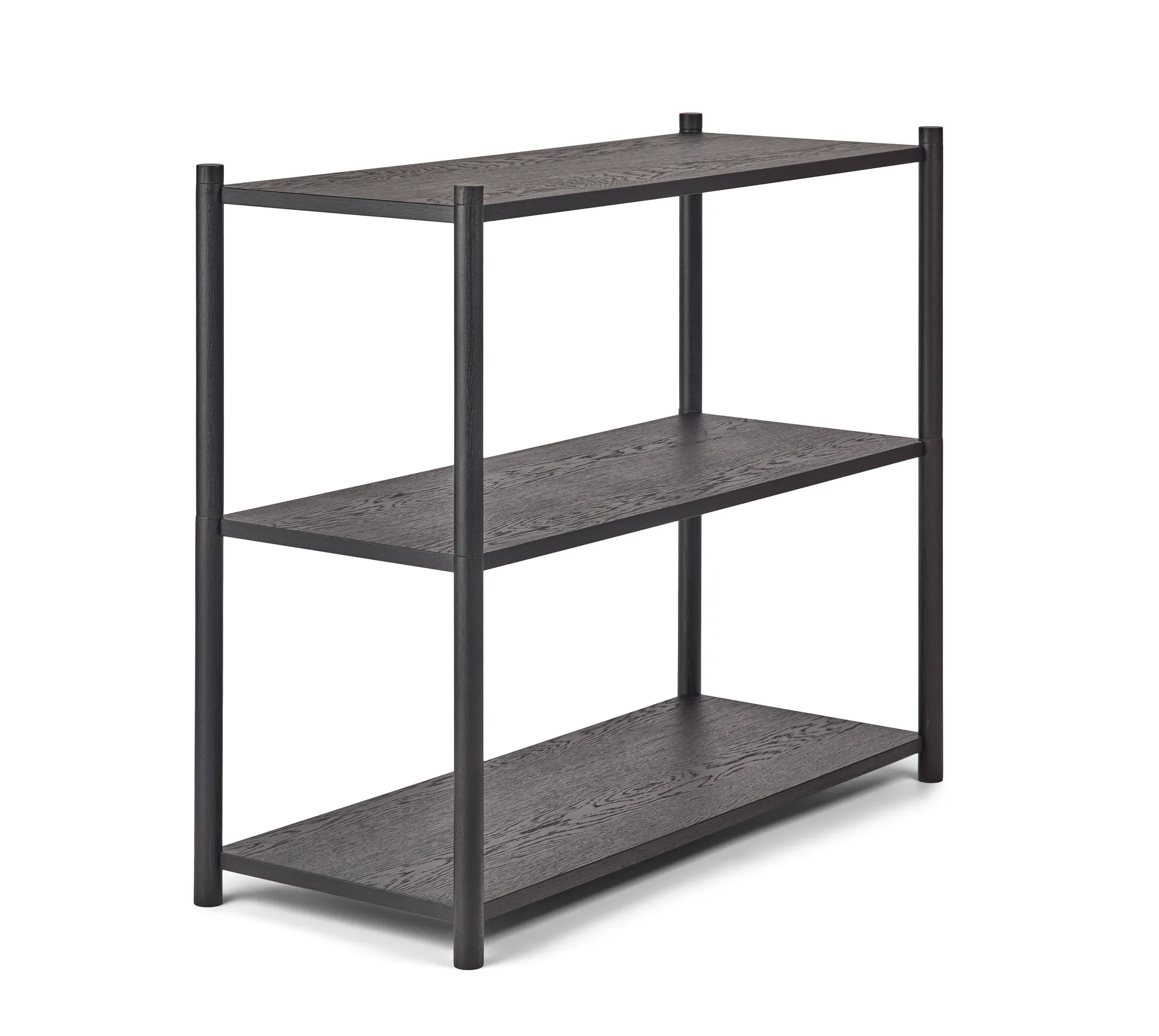 Sceene bookcase A, Black oiled oak Gejst