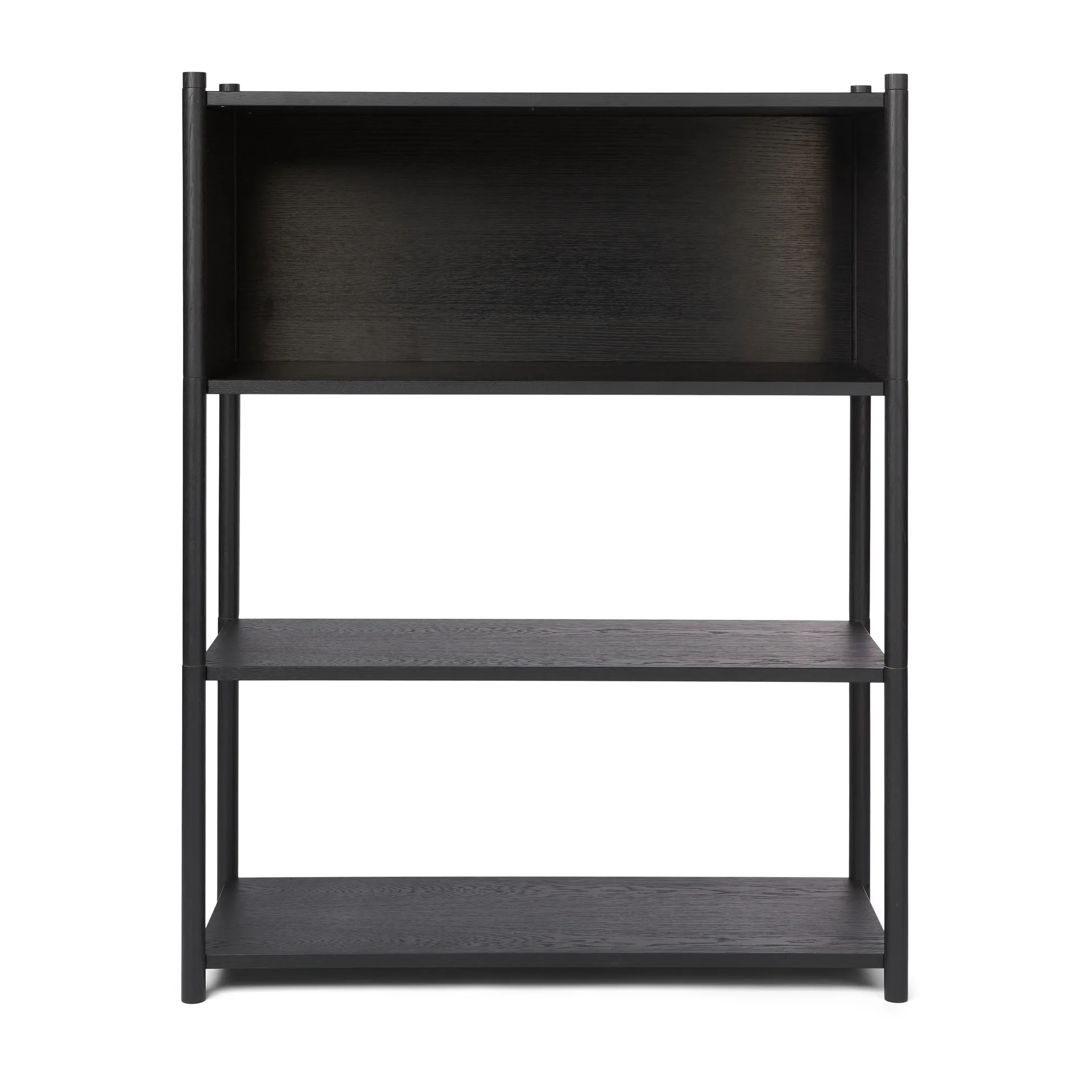 Sceene bookcase B, Black oiled oak Gejst