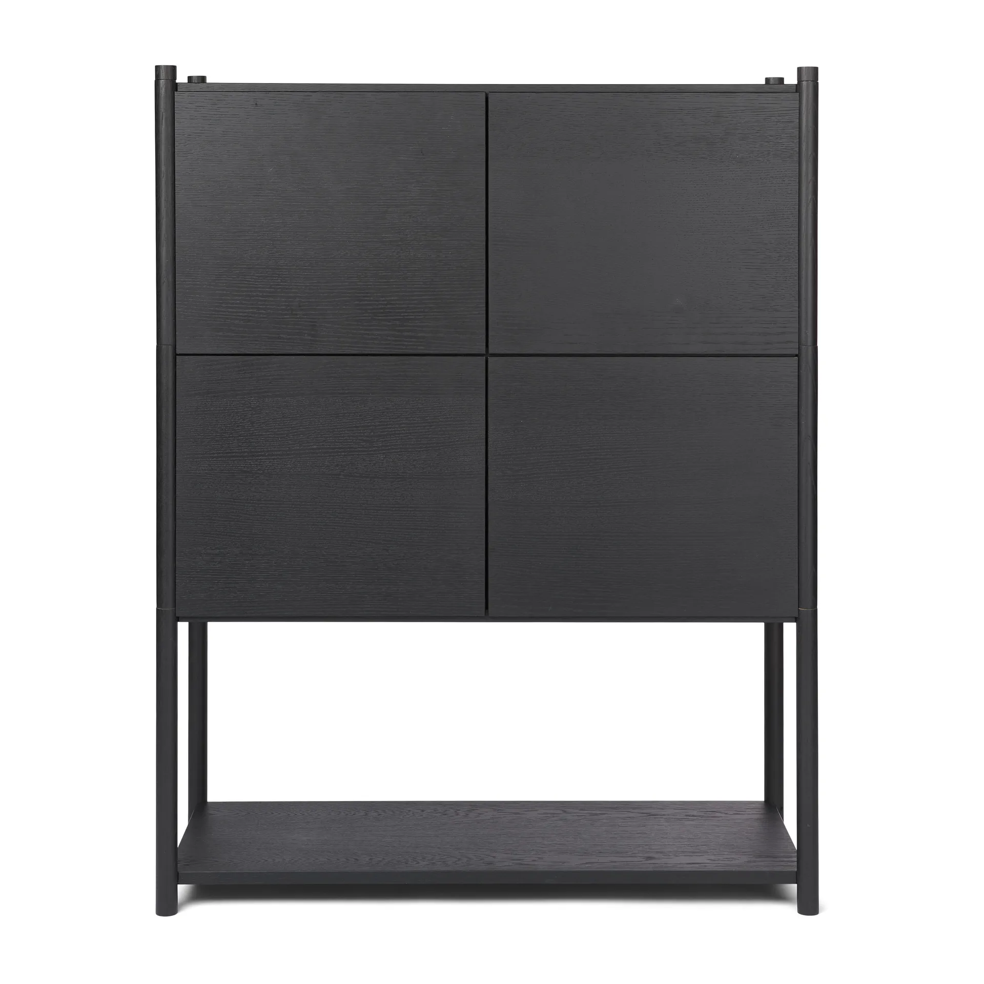 Sceene bookcase E, Black oiled oak Gejst
