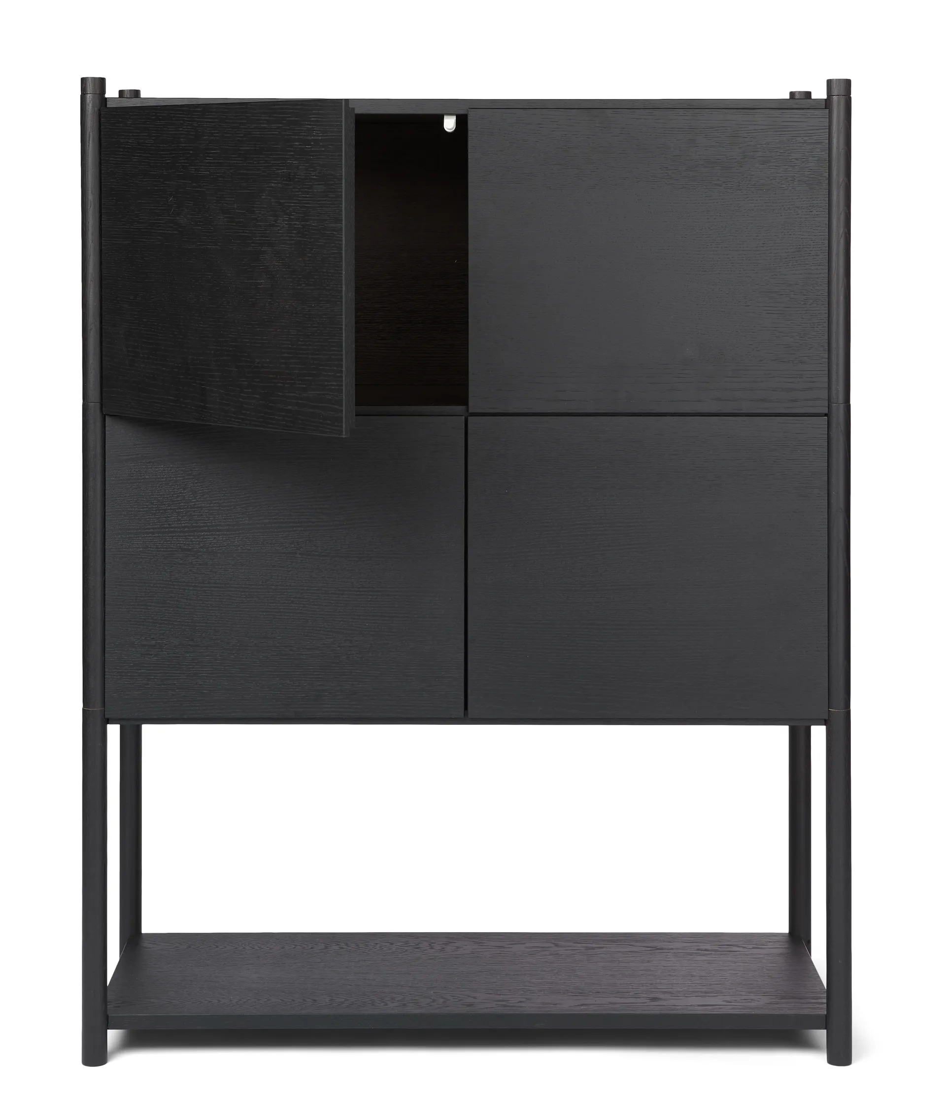 Sceene bookcase E, Black oiled oak Gejst