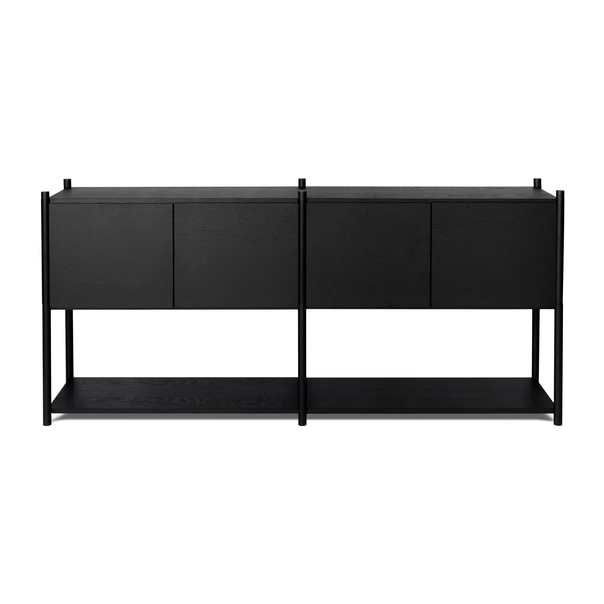 Sceene bookcase H, Black oiled oak Gejst