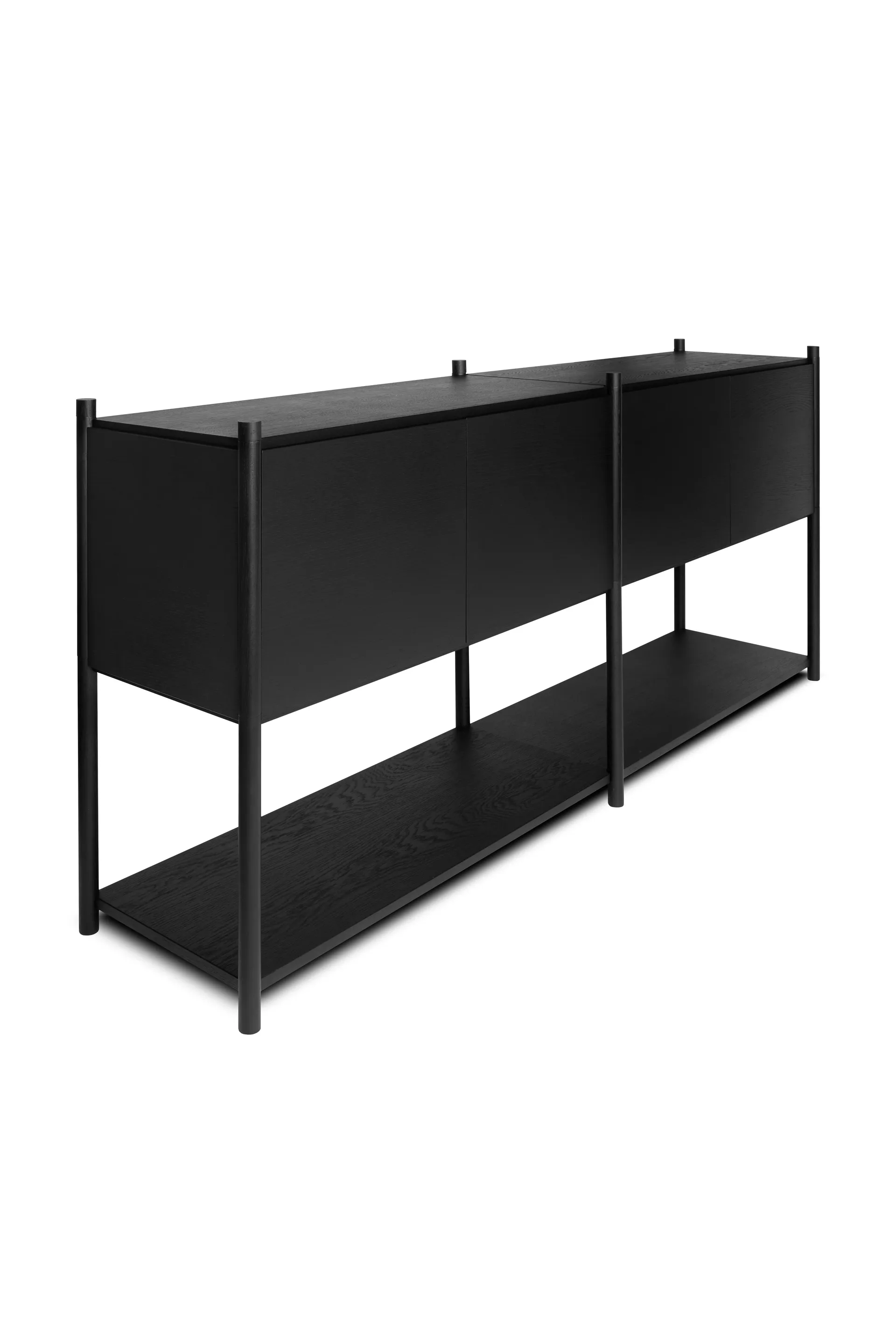 Sceene bookcase H, Black oiled oak Gejst