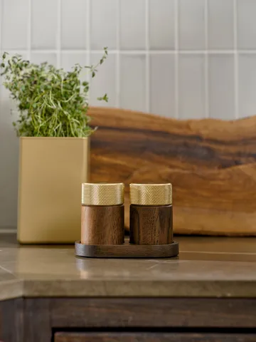 Sina salt and pepper mill 6 cm - Dark ash-brass - Gejst