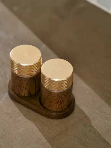 Sina salt and pepper mill 6 cm - Dark ash-brass - Gejst