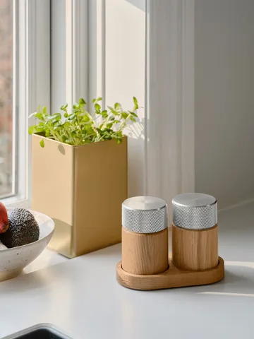 Sina salt and pepper mill 6 cm - Oak-steel - Gejst