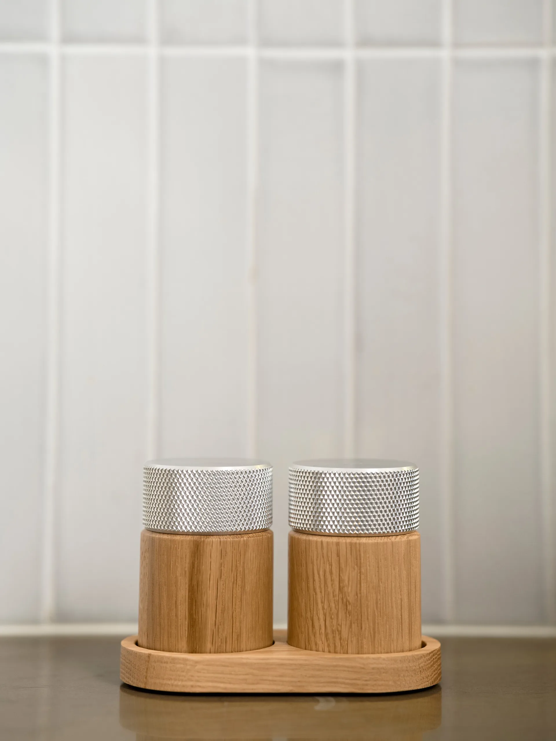 Sina salt and pepper mill 6 cm, Oak-steel Gejst