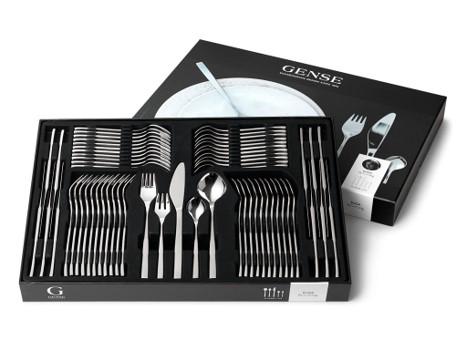 Gense Cutlery set Fuga 60 pieces Stainless steel | Scandinavian Design | Cutlery sets | Silver-coloured