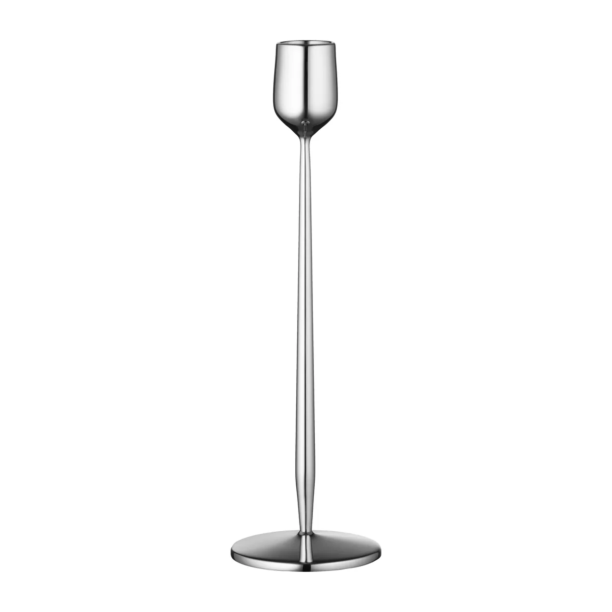 Gense Dorotea candle holder 23,5 cm Polished steel | Scandinavian Design | Candle holders | Silver-coloured