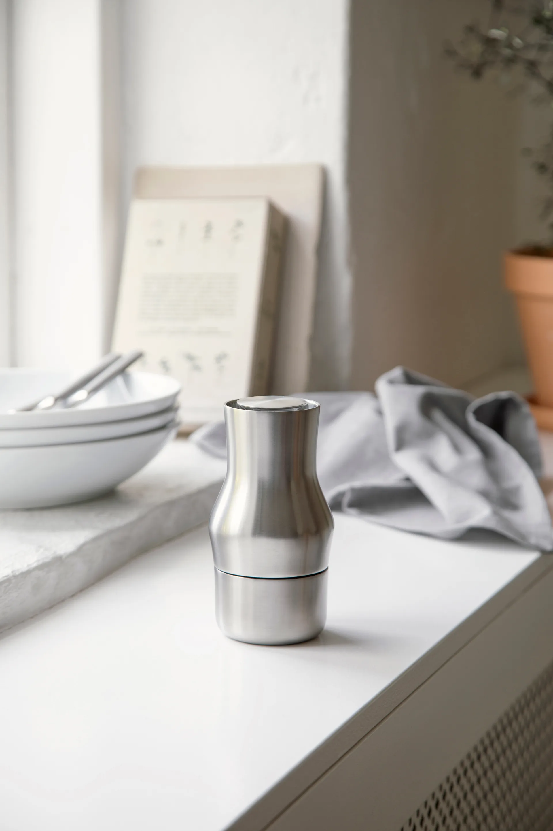 Dorotea spice mill 14 cm, Matte steel Gense